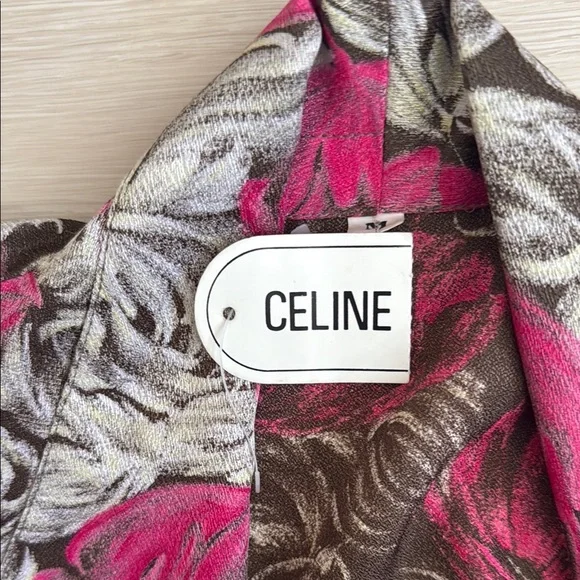 Celine Vintage Pink and Gray Floral Blazer - Picture 3 of 7